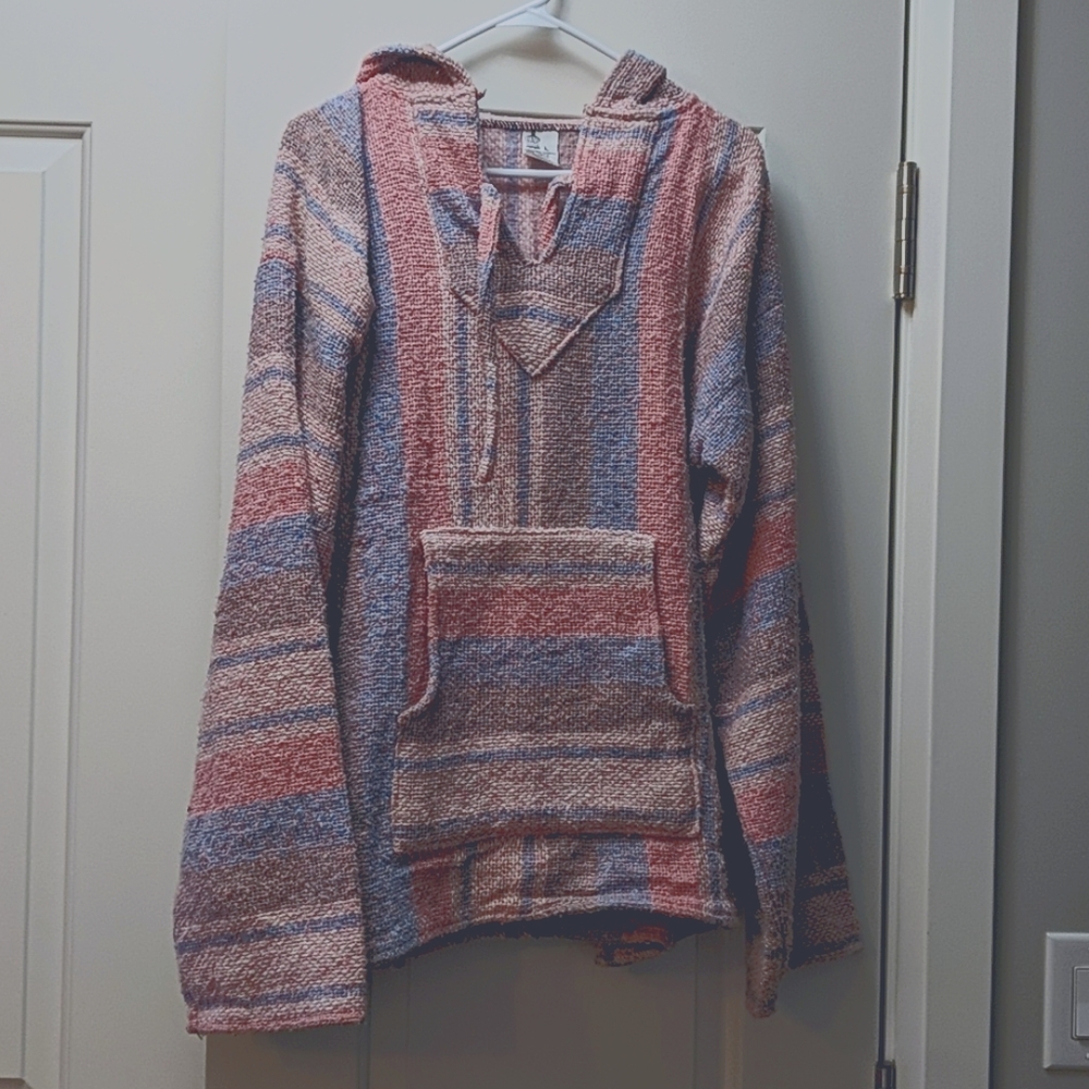 Baby Pink and Blue Poncho